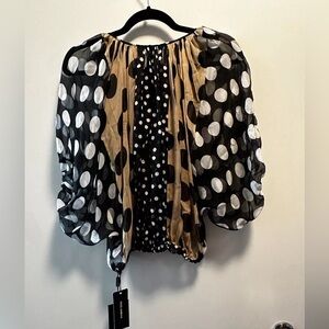 Dolce & Gabbana blouse and pants.